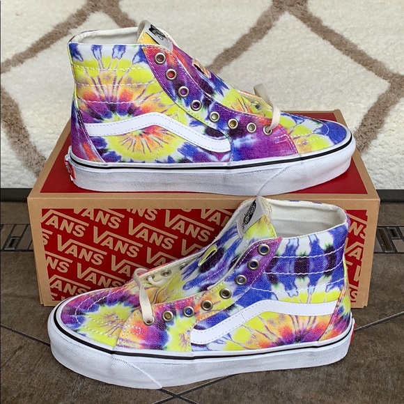 VANS SK8-HI TAPERED WASHED TIE DYE/TRUE WHITE men’ - Picture 3 of 16